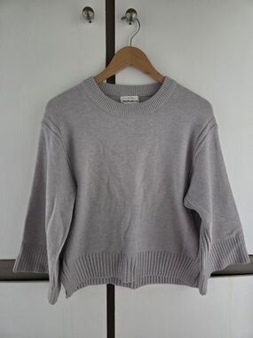 For The Republic Light Gray Crewneck Pullover